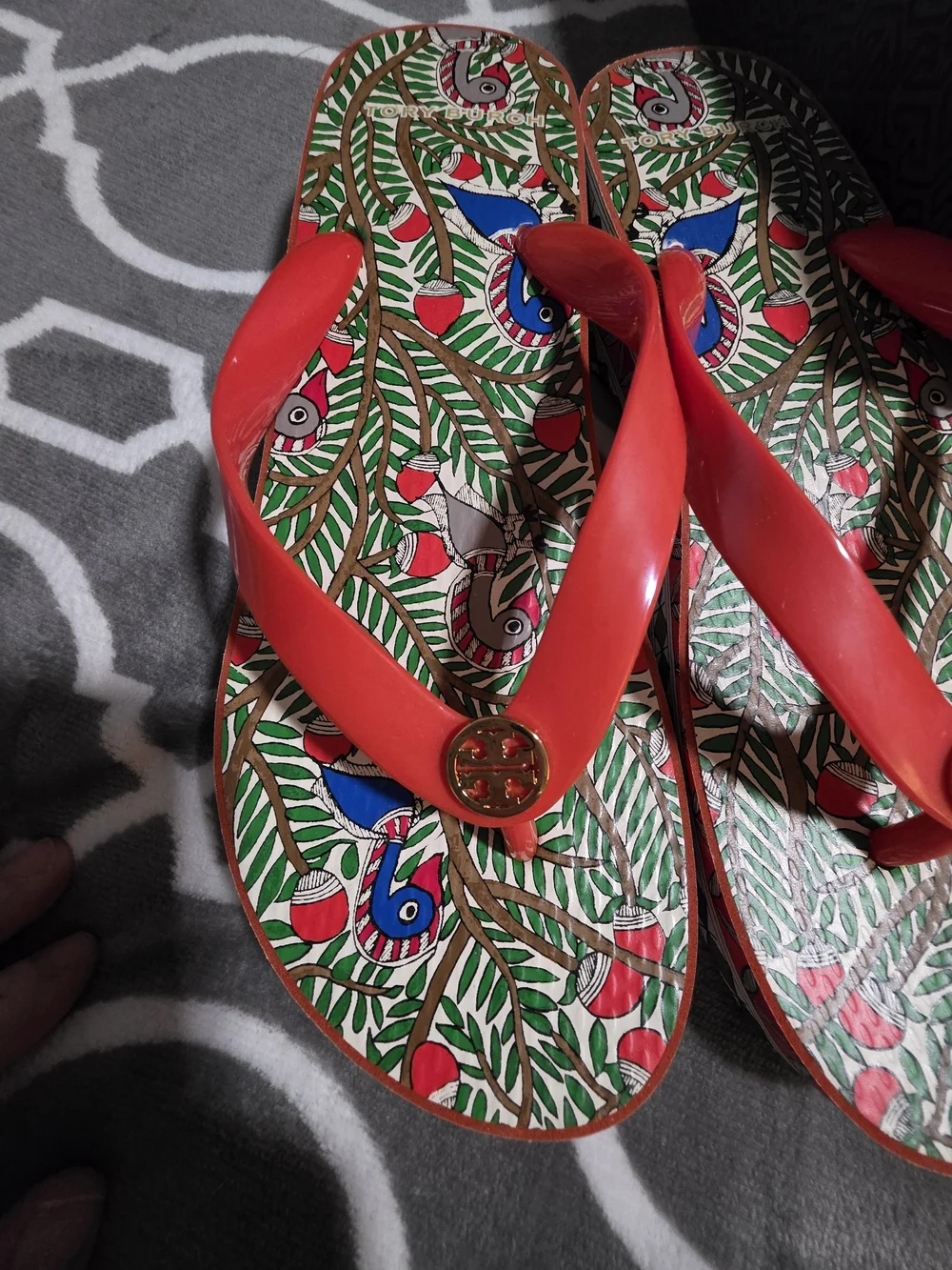 Tory Burch Spicy Orange Wedge Size 7